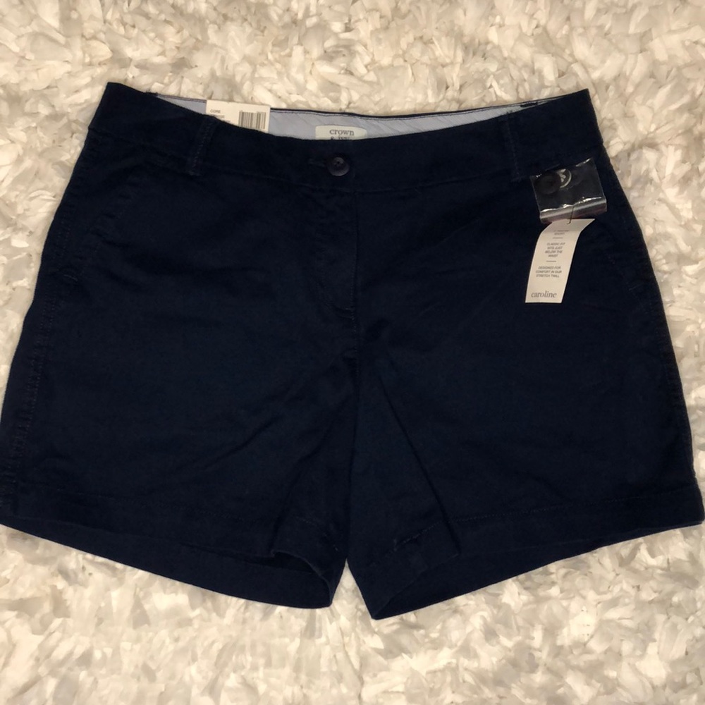 NWT Crown & Ivy Navy Shorts